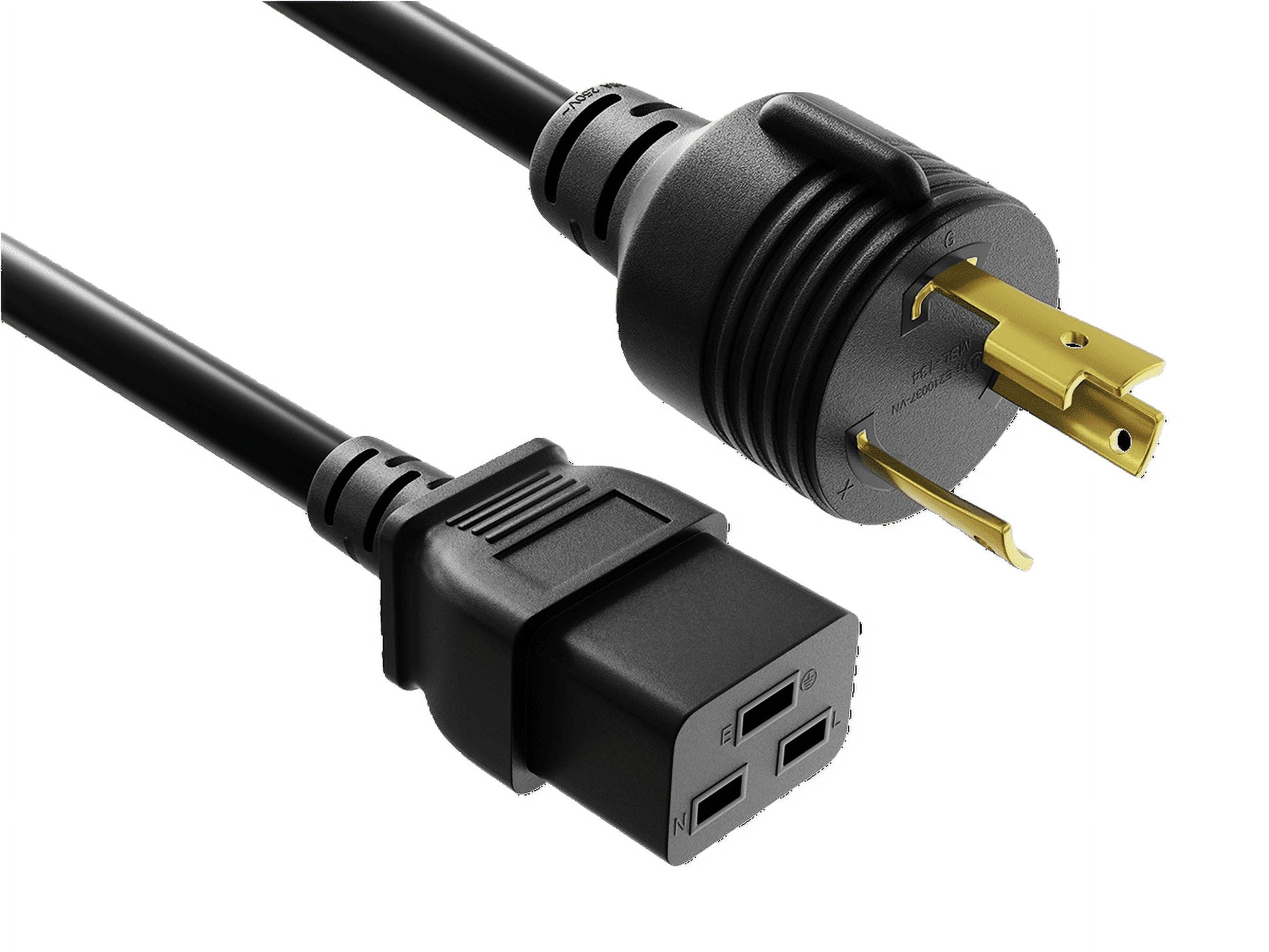 Cable Leader 6ft NEMA L6-30P to C19 Heavy Duty Power Cord 12AWG 20A 250V UL Listed