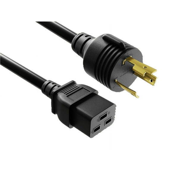Cable Leader 6ft NEMA L6-30P to C19 Heavy Duty Power Cord 12AWG 20A 250V UL Listed
