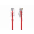 thumbnail image 1 of Cable Leader 6ft Slim Cat6 28AWG UTP Ethernet Network Patch Cable Snagless, Red, 1 of 3