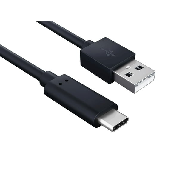 Cable Leader 6in USB 2.0 Type-A to Type-C Male Cable, Black