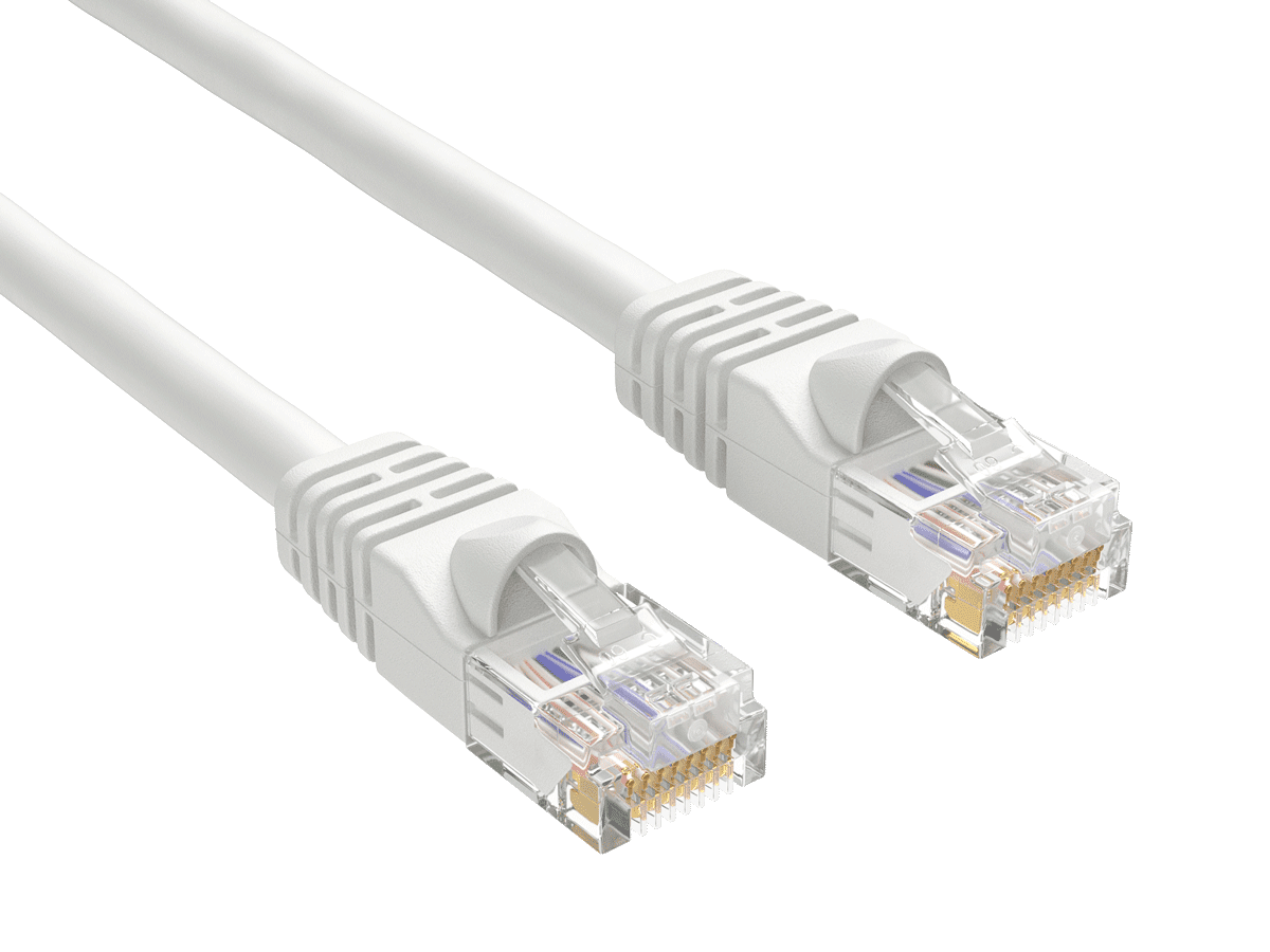 Cable Leader 75ft Cat6 UTP Ethernet Network Patch Cable Snagless 24AWG Bare Copper, White