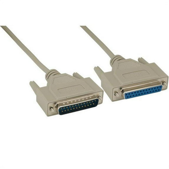 Cable Leader DB111-0206 6 ft. DB25 Male to Female Null Modem Cable - Beige