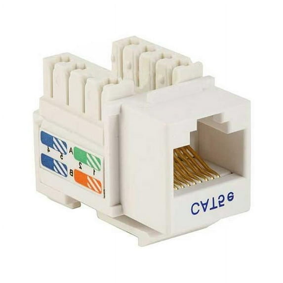 Cable Leader KJ302-8100 Cat5e RJ45 UTP 110 Type Punch Down Keystone - White