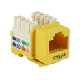 thumbnail image 1 of Cable Leader KJ302-9100 Cat5e RJ45 UTP 110 Type Punch Down Keystone - Yellow, 1 of 1