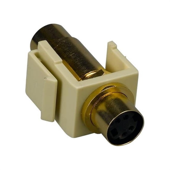 Cable Leader KJ307-0000 S-Video Mini-DIN4 Feedthroughs Keystone Module - Ivory