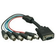 thumbnail image 1 of Cable Leader MO106-1301 1 ft. VGA HD15 Female to 5 BNC RGBHV Male Monitor Cable, Black, 1 of 1
