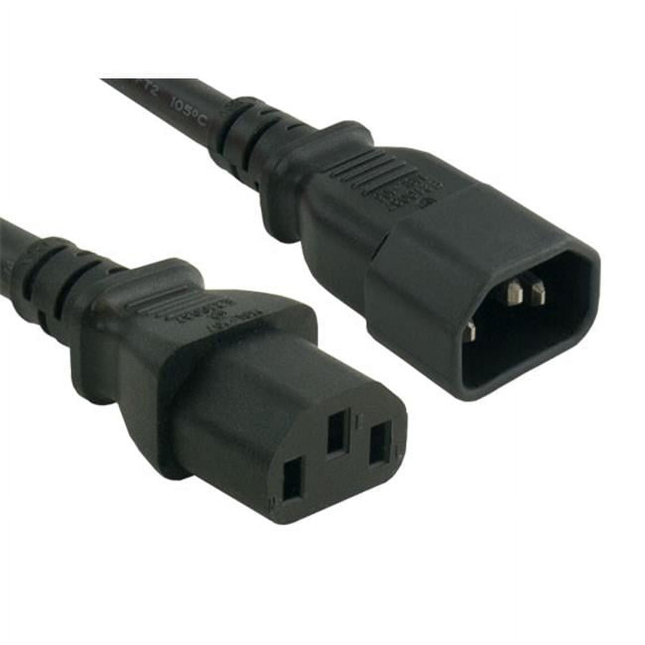 Cable Leader PW1201212 12 ft. 14 AWG Computer Power Extension Cord IEC320 C13 to IEC320 C14
