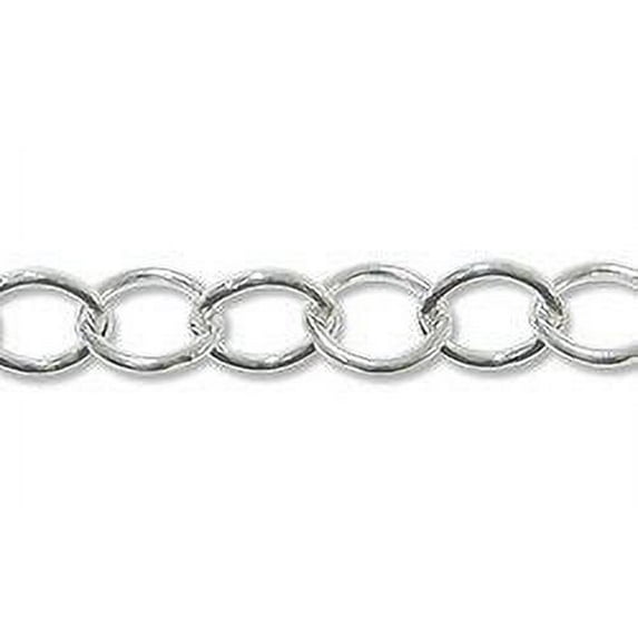 Cable Link Chain 3.7mm Sterling Silver (Priced per Foot) -