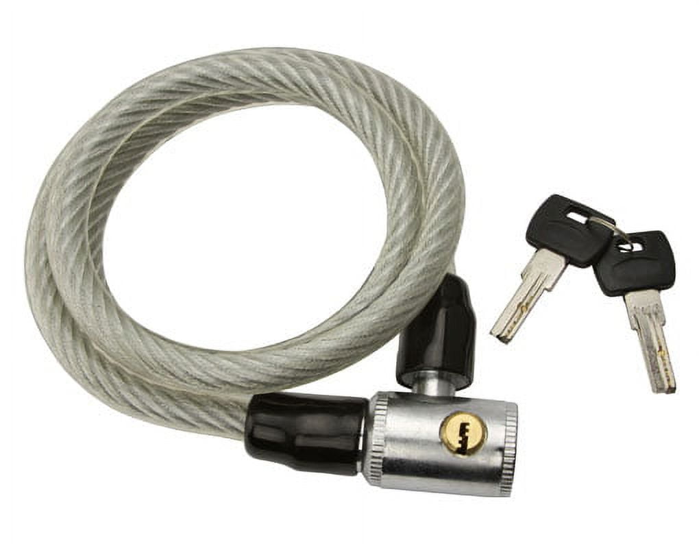 Cable Lock 48" x 14mm Clear. Bike lock, bicycle lock for lowrider , beach cruiser, chopper, track, fixie, mountain bikes