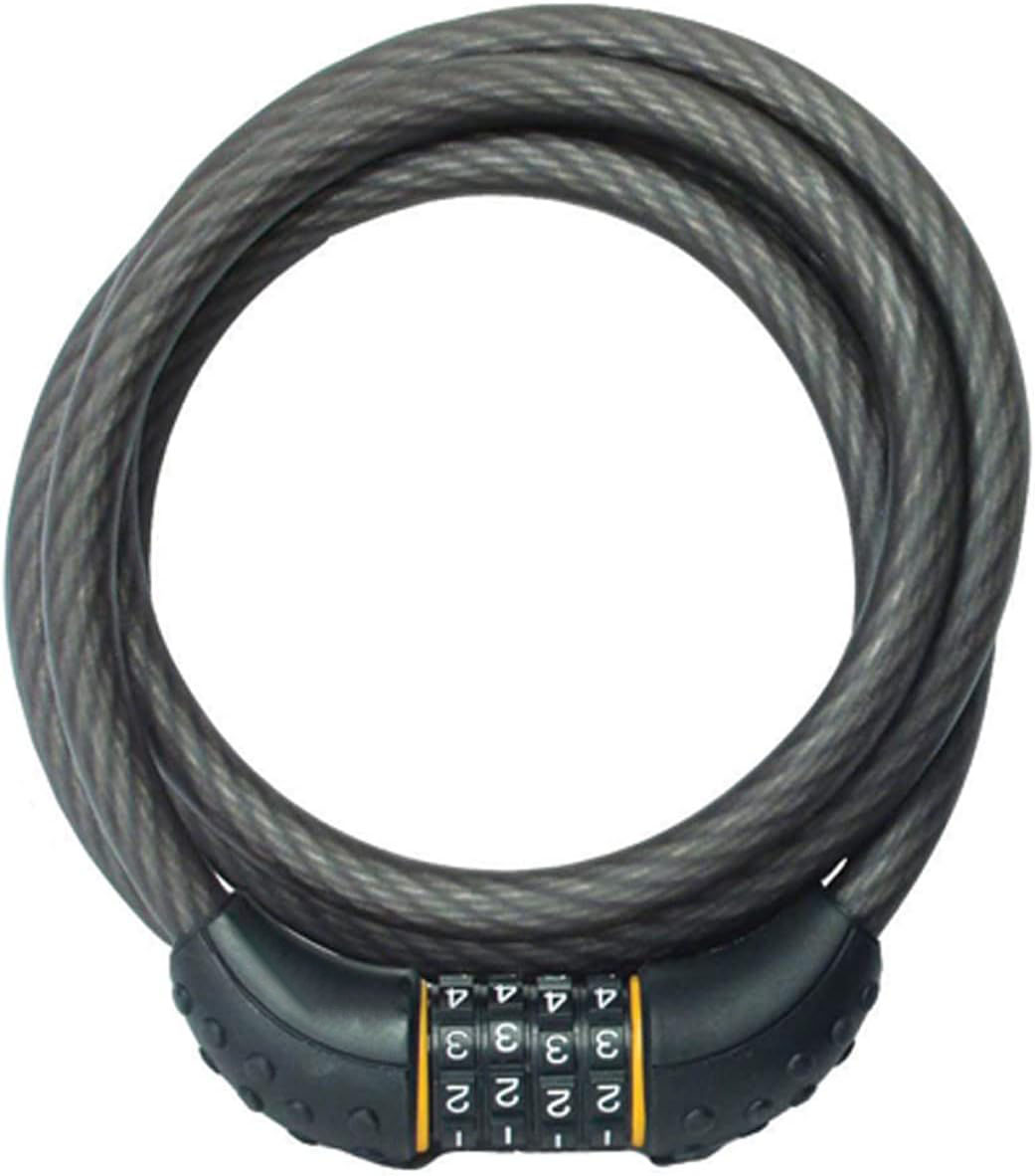 Cable Lock, Set Your Own Combination Bike Lock, 6 ft. Long, Black ...