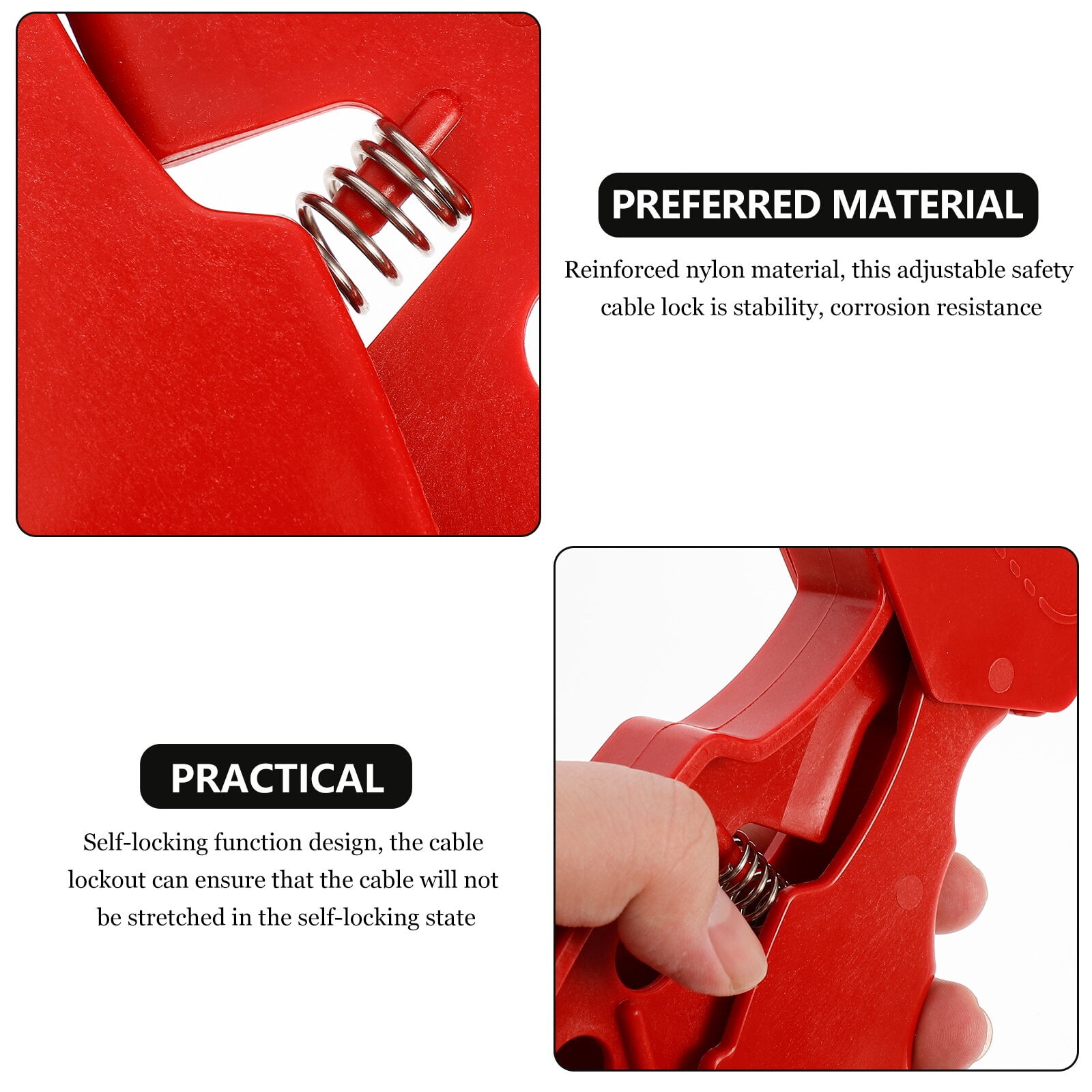 Cable Lockout Adjustable Cable Lockout Lock Steel Cable with Nylon