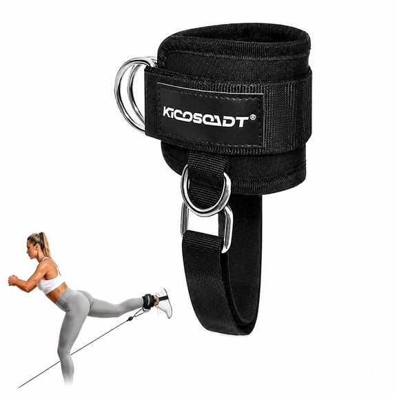 Cable Machine Ankle Strap, Padded Cuff for Glute and Leg Workouts | Adjustable Gym Attachment for Cable Kickbacks, Leg Extensions and Hip Abductions