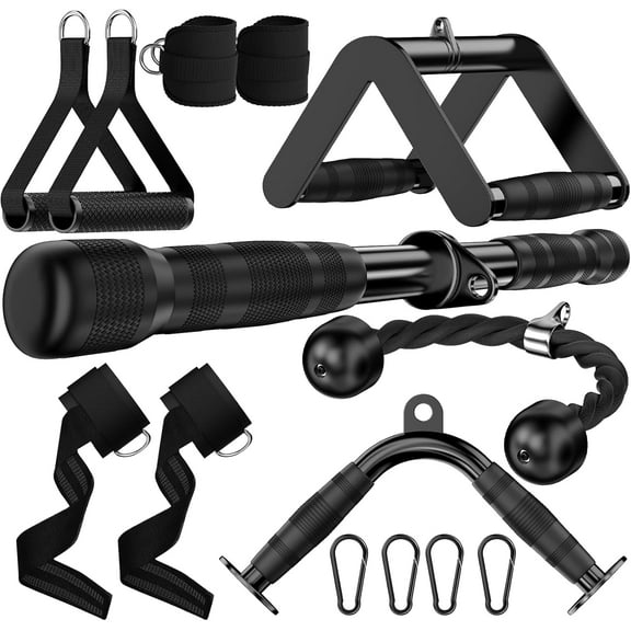 Cable Machine Attachment for Home Gym, Tricep Press LAT Pull Down Attachment, Cable Machine Accessories, Tricep Press Down Cable Attachment for Weight Fitness Multiple Options