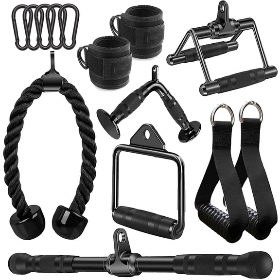 Cable Machine Attachment Set, Steel Gym Accessories for Home and Gym Workouts