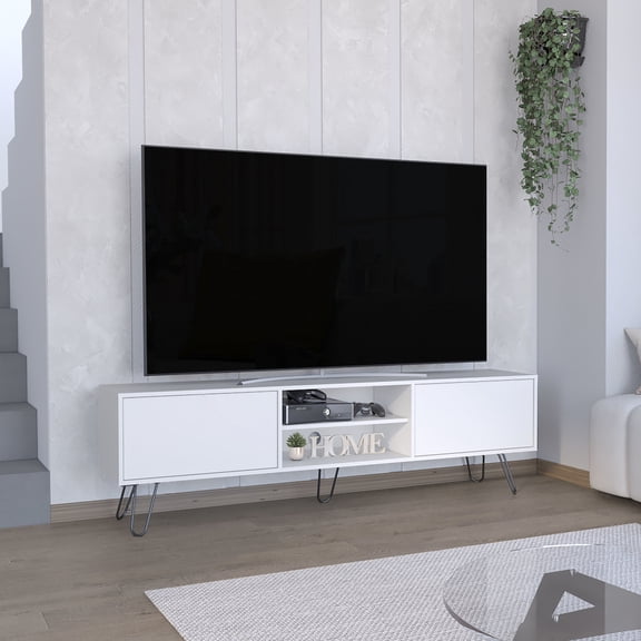 Cable Management, Ample Drawers | For Large TVs, Media Storage Solution