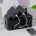 thumbnail image 1 of Cable Management Box, 1-pack With Cable Organizer, Hiding Wires And Power Strips, Plastic Material, Large Storage Space, Safe, Fashionable, Suitable for Home & Office, 4 Slot Phone Holders, 1 of 7