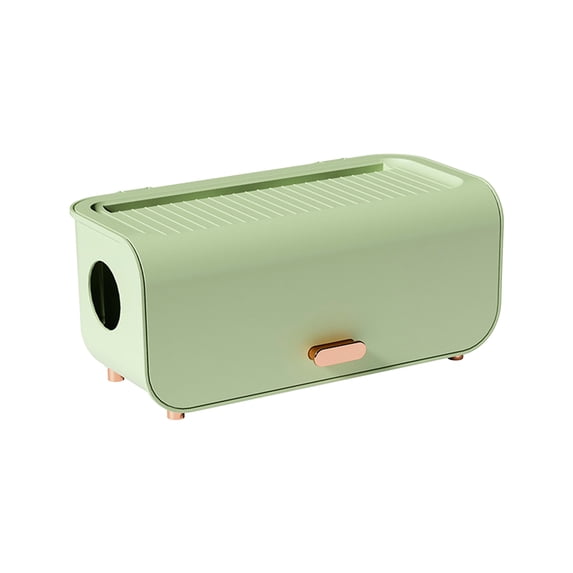 Cable Management Box, 12x5x5 inches, with Lid, Wire Organizer for Desk TV Computer USB Hub System to Cover and Hide & Power Strips & Cords(Green)