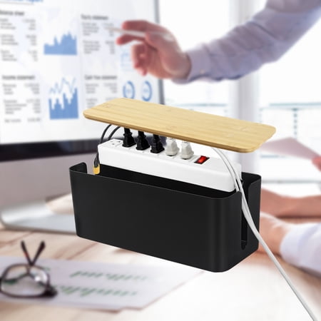 Cable Management Box Cable Organizer Charger Protector Usb Hub 2pcs Wood
