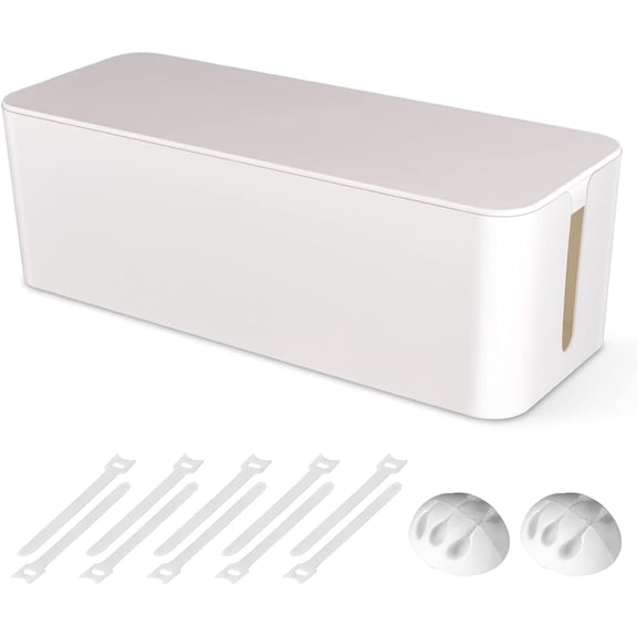 Cable Management Box, Large Cord Organizer Box to Hide Power Strip