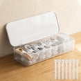 thumbnail image 1 of Cable Management Box with Lid , 7 Compartment Cord Organizer with 7 Wire Ties, Desktop Cable Storage Box for Office & Home Accessories, Neat Wire Hider for Computer Desk, TV Stand, Charger Cables, 1 of 7
