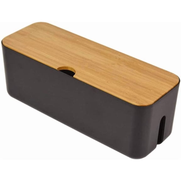 Cable Management Box| Power Stripe Organizer|Cord Organizer Box| Hide and Conceal Power Strips and Electrical Cords from TVs, Computers, and Desks| Keep Pets Safe