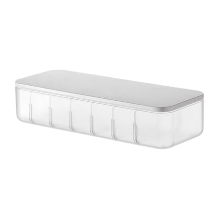 Cable Management Box with Lid, Portable Clear Cord Storage Organizer with 7 Compartments, Electronics Case for Desk Accessories, Office Supplies price history and forecast - Esquirla