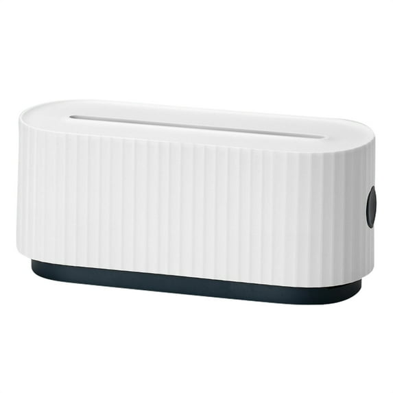 Cable Management Box with Phone Holder Lid Desk Wire Organizer Power Strips Protector Cord Hider Box Cord Organizer for Home Office Desktop