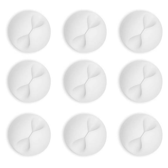 Cable Management Clips - 9 PCS Rubber Cord Organizer for Desk & Wall | Holds Wires up to 7.5mm | Adhesive Back for Easy Installation | Yellow & Green Options