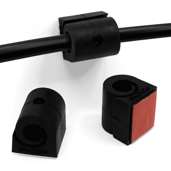 Cable Management Clips for Night Stand, Desk, Entertainment Console Cable Straps, Wire Management from WIRE COW (3Pack)