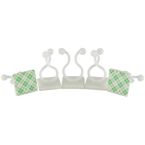 Cable Management Cord Clips with Adhesive Base, Small (Pack of 10)