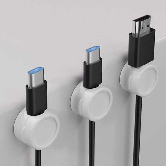 Cable Management, Cord Organizer, Magnetic Cable Holder, Desktop Phone Charging Data Cable Storage Rack, 3 Pack