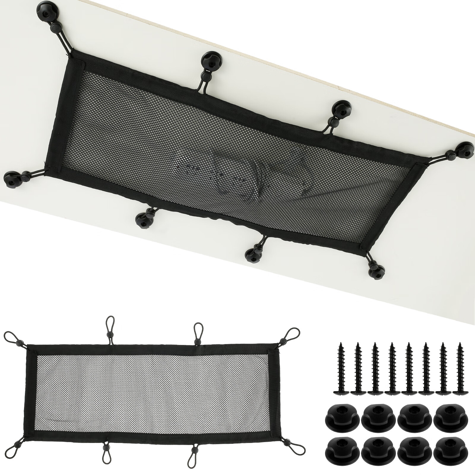 Cable Management Net Large Capacity Flexible Adjustable Wire Organizer