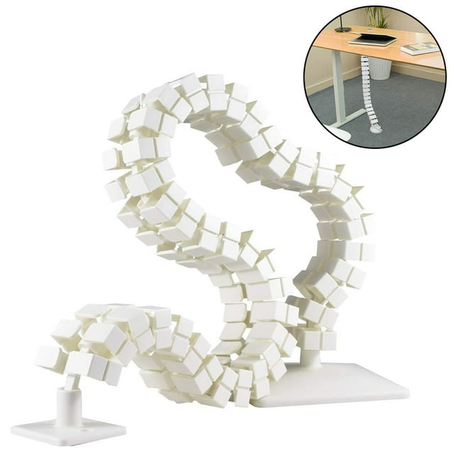 Cable Management Spine, Desk Cord Organizer Vertebrae, Keeps Power and