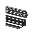 thumbnail image 1 of Cable Matters Rackmount or Wall Mount 2U 48 Port Keystone Patch Panel with Cable Management and Support Bar, 1 of 5