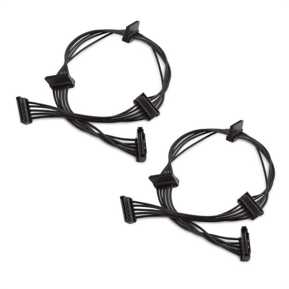 Cable Matters 2-Pack 15 Pin SATA to 4 SATA Power Splitter Cable - 18 Inches