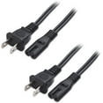 thumbnail image 1 of Cable Matters 2 Pack 2 Prong TV Power Cord 15 ft, UL Listed AC Power Cord Compatible with Samsung LG Sony Insignia TCL Sharp Toshiba Hisense TV PS4 PS5, Non Polarized (NEMA 1-15P to IEC C7) - 15 Feet, 1 of 5
