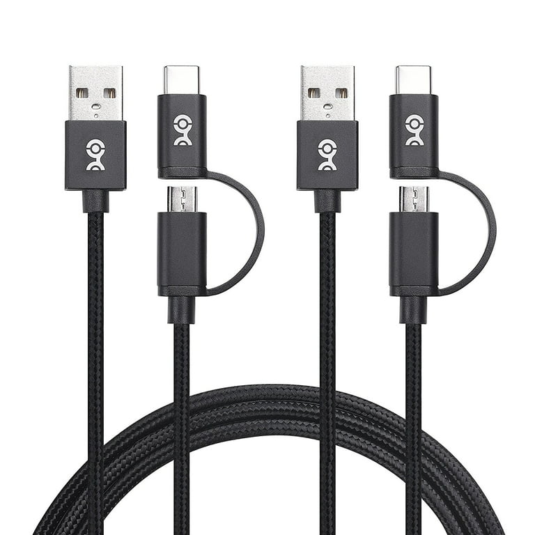 Cable Matters USB C to Micro USB Cable (Micro USB to USB-C Cable) with  Braided Jacket 3.3 Feet in Black 