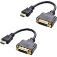 thumbnail image 1 of Cable Matters (2-Pack) Bi-Directional HDMI to DVI-D Video Cable Adapter - 5 Inches, 1 of 5