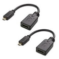 thumbnail image 1 of Cable Matters 2 Pack Micro HDMI to HDMI Adapter (HDMI to Micro HDMI Adapter) 6 Inches, 1 of 5