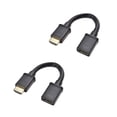 thumbnail image 1 of Cable Matters 2 Pack Short Male to Female HDMI Extender Adapter 0.5ft / 0.15m (HDMI Extension Cable) for Media Streaming Stick Device, 1 of 7