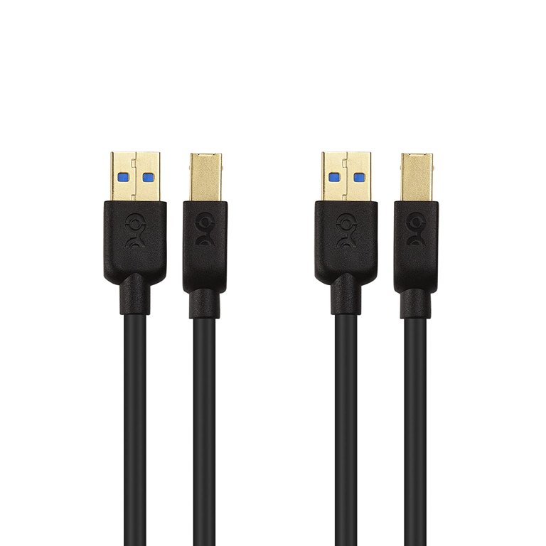 Cable Matters USB 3.0 Cable (USB 3 Cable, USB 3.0 A to B Cable) in Black 6  ft