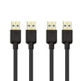 thumbnail image 1 of Cable Matters 2-Pack USB 3.0 Cable (USB to USB Cable Male to Male) in Black 3 Feet - Available 3FT - 15FT in Length, 1 of 4