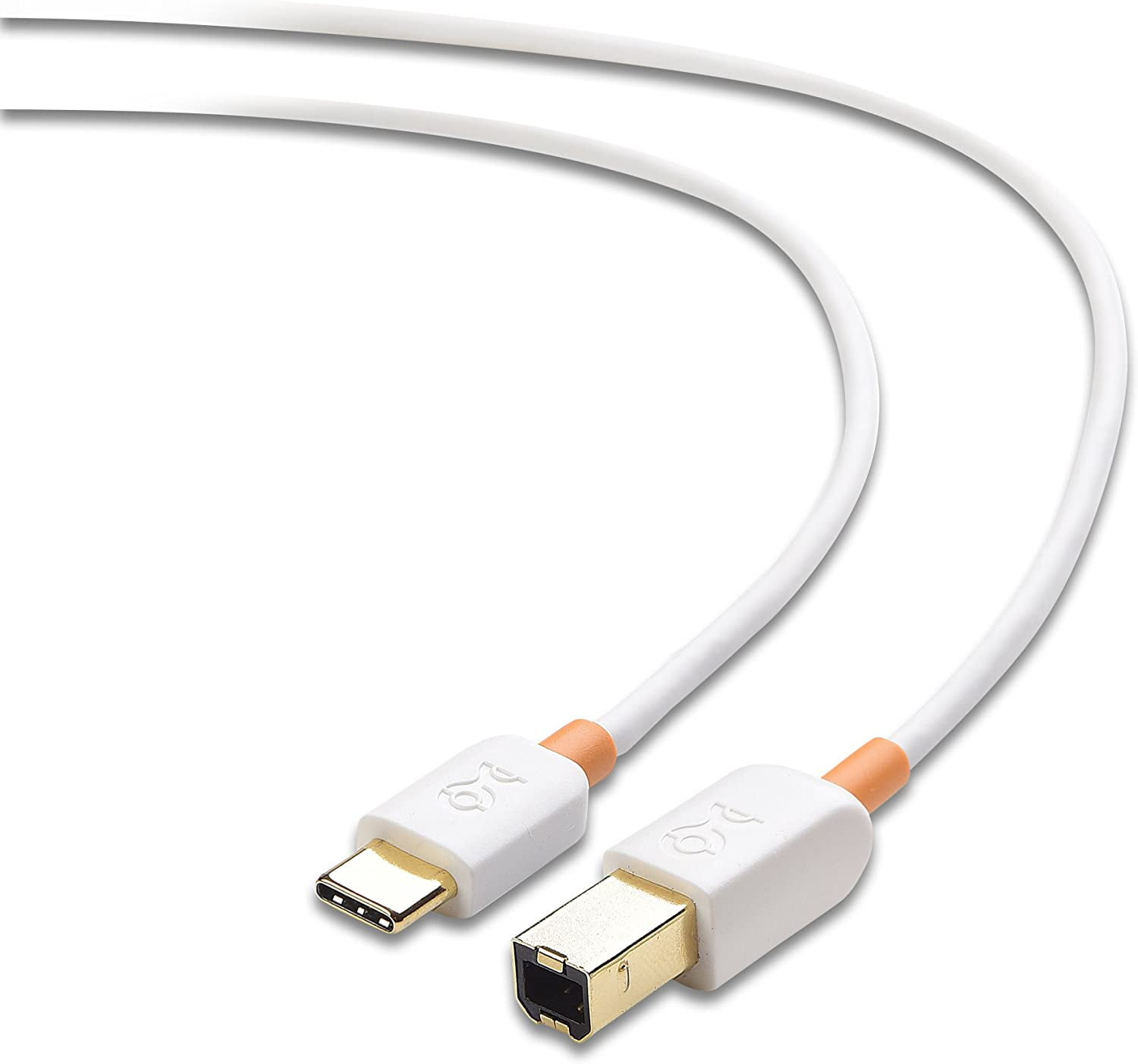 Cable Matters 2Pack USB C Printer Cable (USB C to USB B / USBC to Printer) in White 6.6 Feet