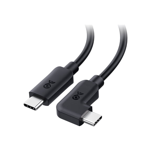 Cable Matters 201345-6 90 Degree Angled Usb-c 20 Gbps Cable In Black - 1.8m/6ft