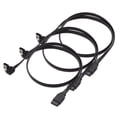 thumbnail image 1 of Cable Matters 3-Pack 90 Degree Right Angle SATA III 6.0 Gbps SATA Cable (SATA 3 Cable) Black - 24 Inches, 1 of 6