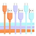 thumbnail image 1 of Cable Matters 3-Pack Extreme Flexible Short USB A to USB C Cable 3ft in Orange Blue Purple Support Apple CarPlay Android Auto USB to USB C Charging Cable for iPhone 15/15 Pro/15 Pro Max Galaxy S23, 1 of 7