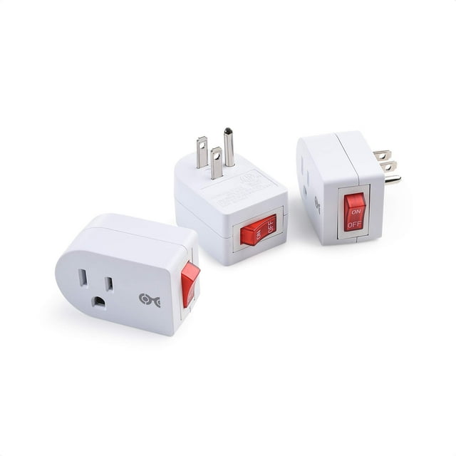Cable Matters 3-Pack Grounded Electrical Wall Outlet with Energy Saving ...