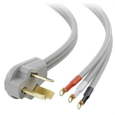 Cable Matters 3 Prong Dryer Cord 6 ft, 30 Amp Appliance Cord (NEMA 10-30P to 3-Wire)