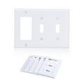 thumbnail image 1 of Cable Matters (5-Pack) Decorator Device & 2xToggle Switch Triple-Gang Wall Plate in White, 1 of 5