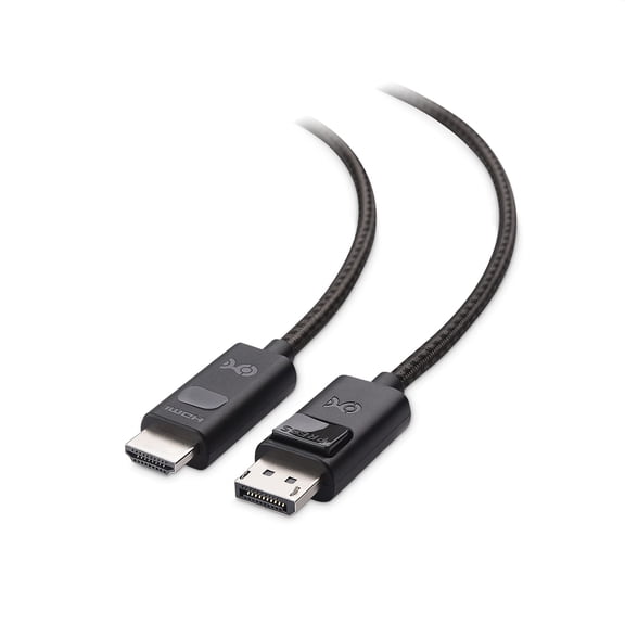 Cable Matters 8K DisplayPort 1.4 to HDMI Cable 6ft / 1.8m with 4K 120Hz / 8K 60Hz Unidirectional 32.4Gbps Display Port 1.4 to HDMI 8K Cable in Black for RTX 3080/3090 RX 6800/6900 and More